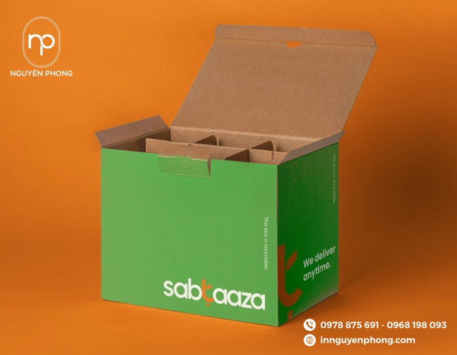 Mẫu thiết kế logo tạp hóa trên hộp carton